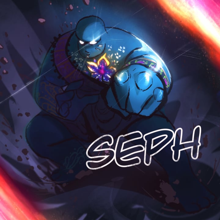 Seph's design has changed over the course of development, leading to his current appearance.